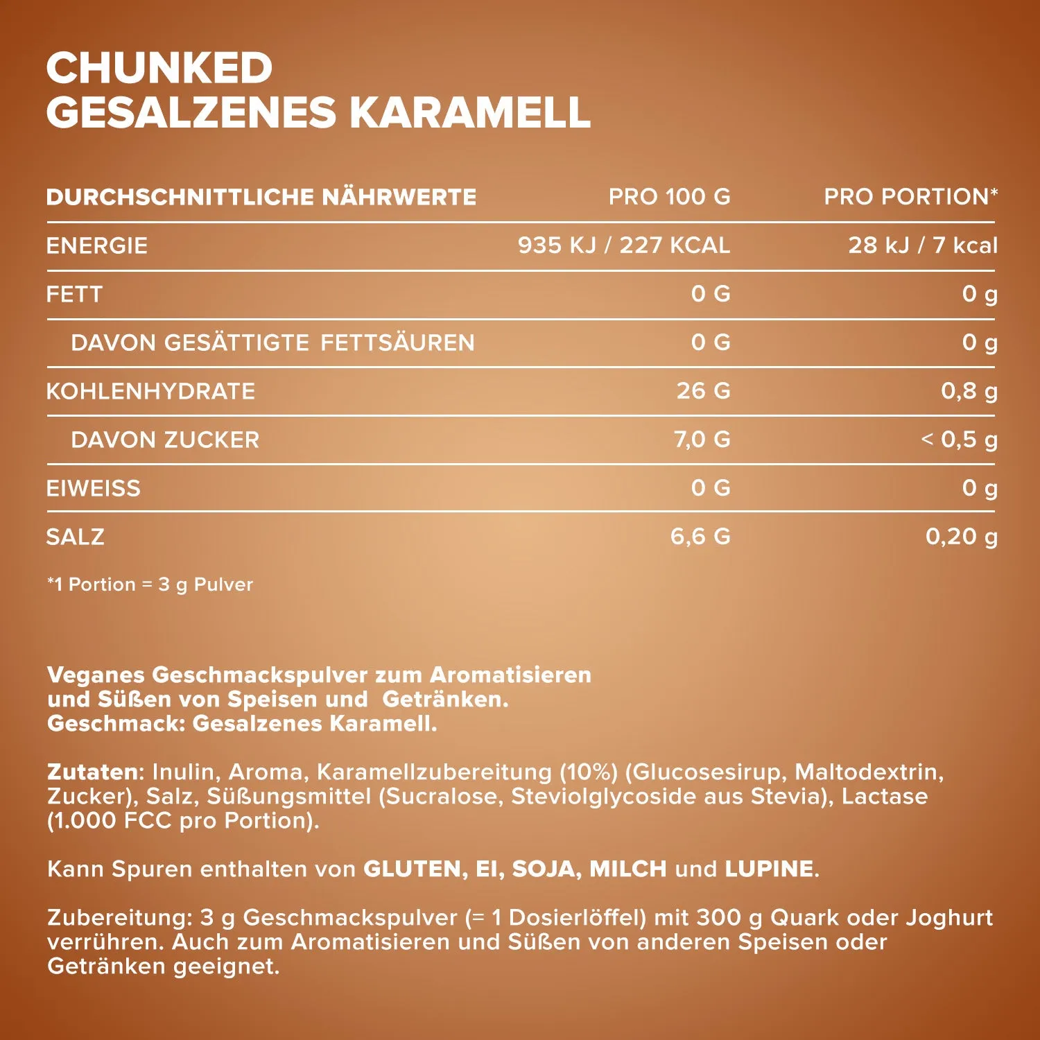 IronMaxx Chunked SqueeZero Pulver Salted Caramel 150g
