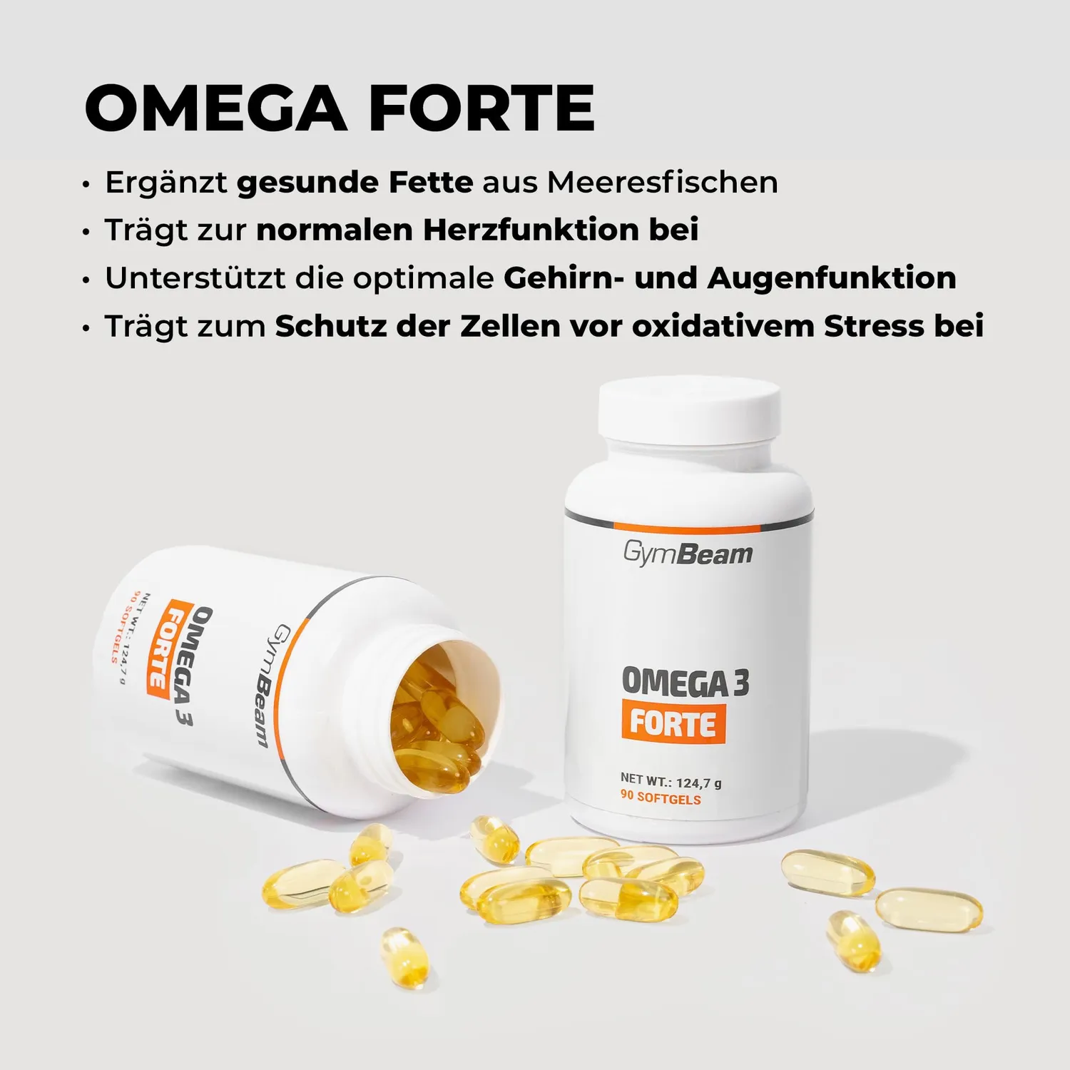 GymBeam Omega 3 Forte Kapseln 90 Caps Hochdosiert