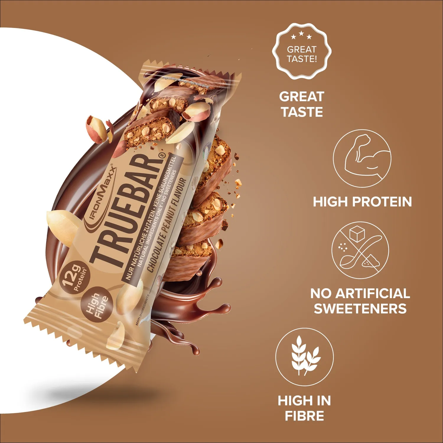 IronMaxx TrueBar Proteinriegel 45g Chocolate Peanut