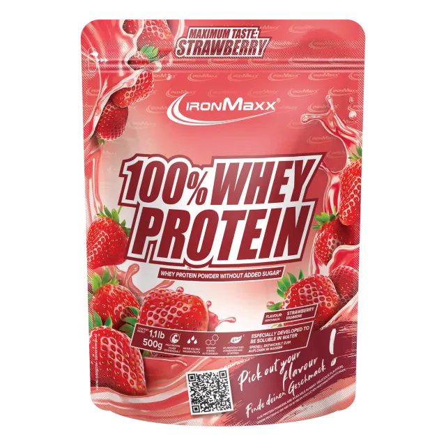 IronMaxx 100% Whey Erdbeere 500 g zuckerfrei