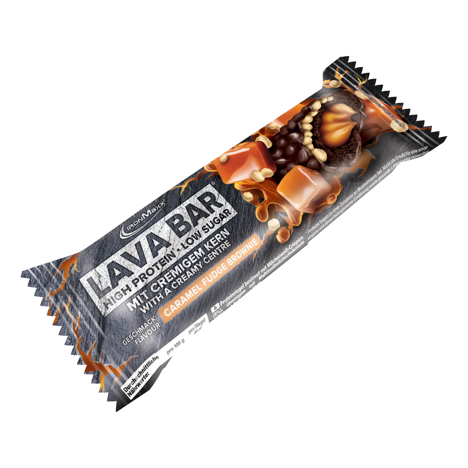 IronMaxx Lava Bar Proteinriegel 18x40 g Caramel Fudge Brownie