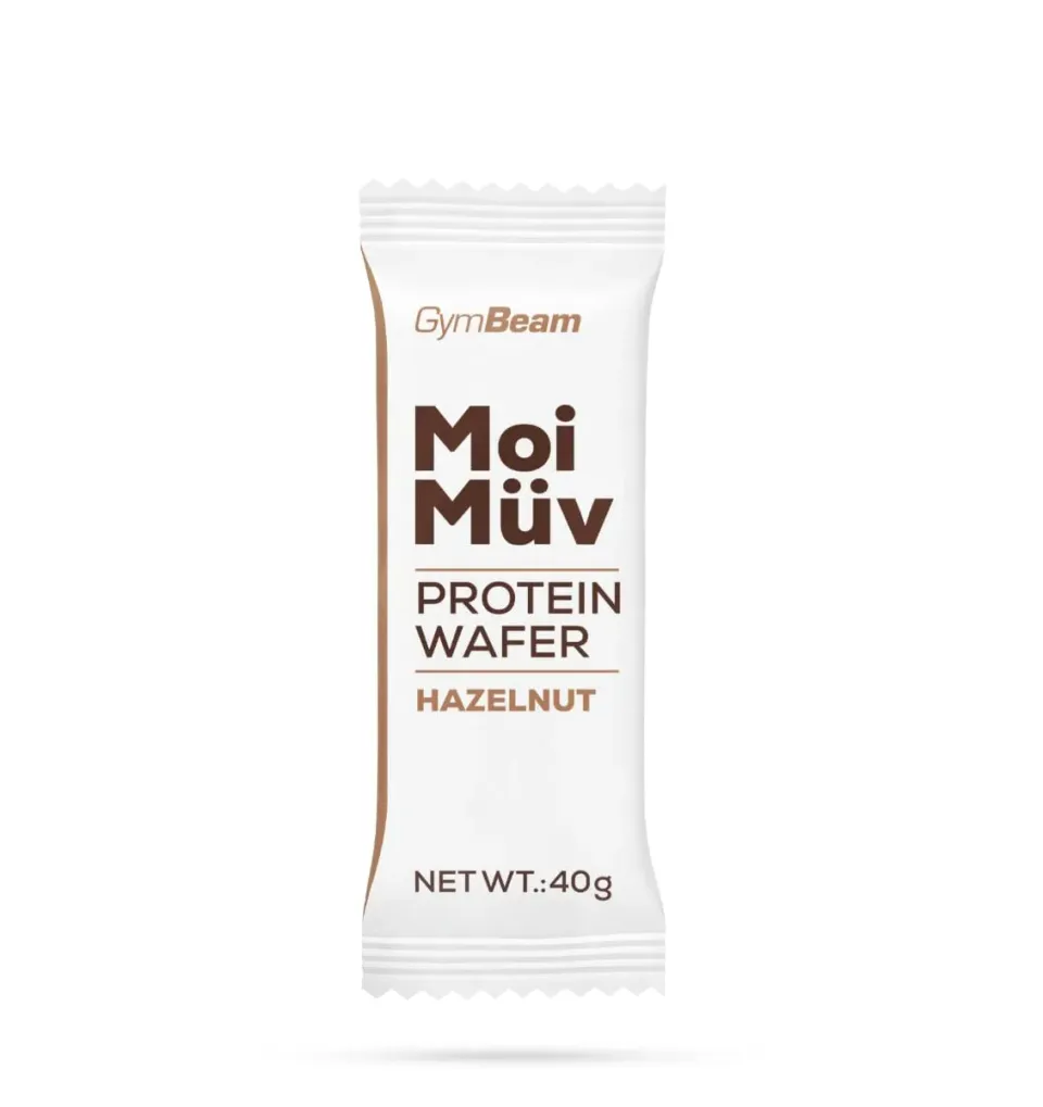 GymBeam MoiMüv Proteinwaffel 16x40 g Erdbeere knusprig