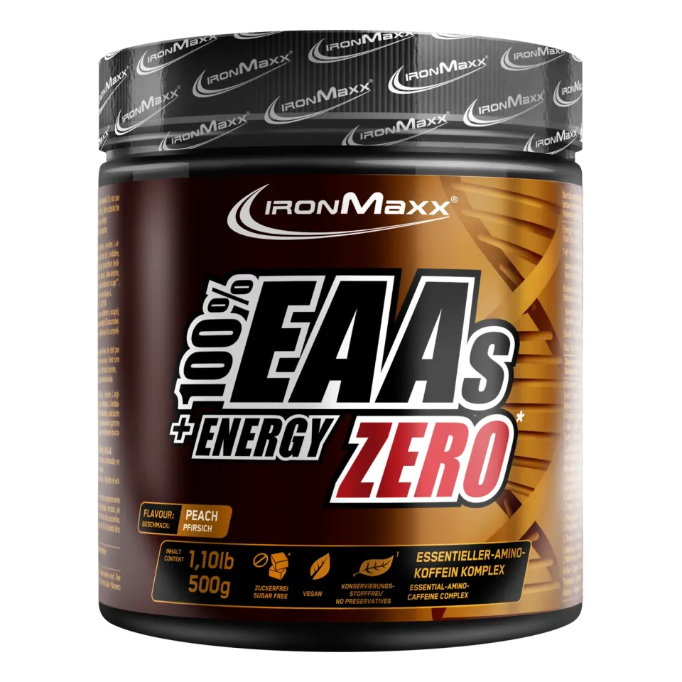 IronMaxx EAAs + Energy ZERO Pulver 500g Peach