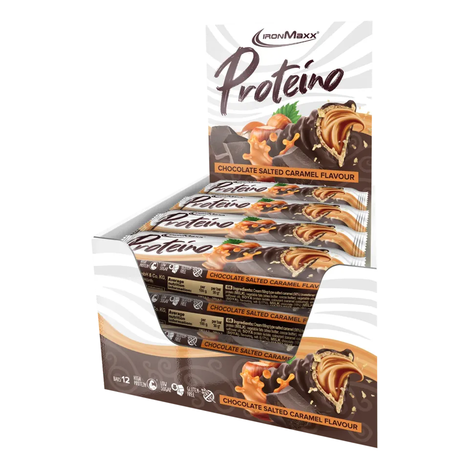 IronMaxx Proteino Proteinriegel Chocolate Salted Caramel 12x30g zuckerarm