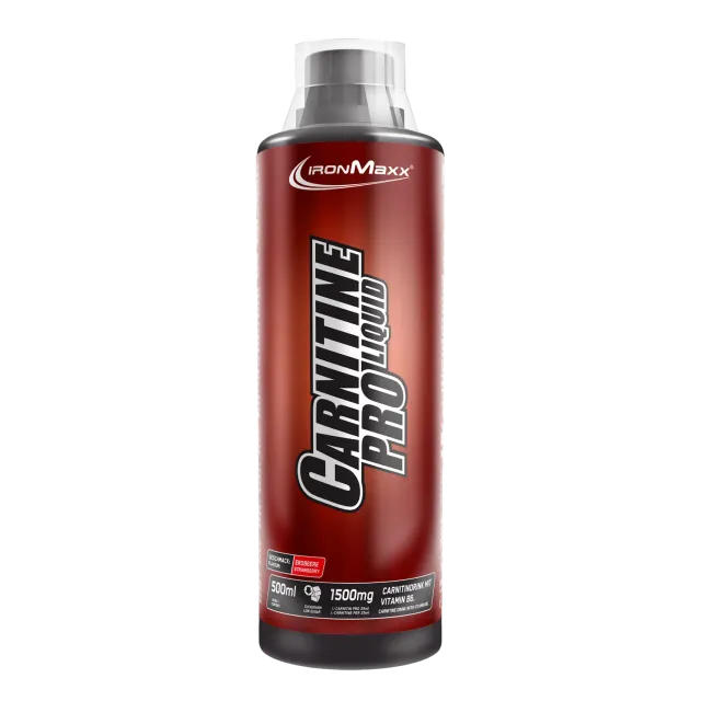 IronMaxx Carnitine Pro Liquid 500ml Erdbeere vegan