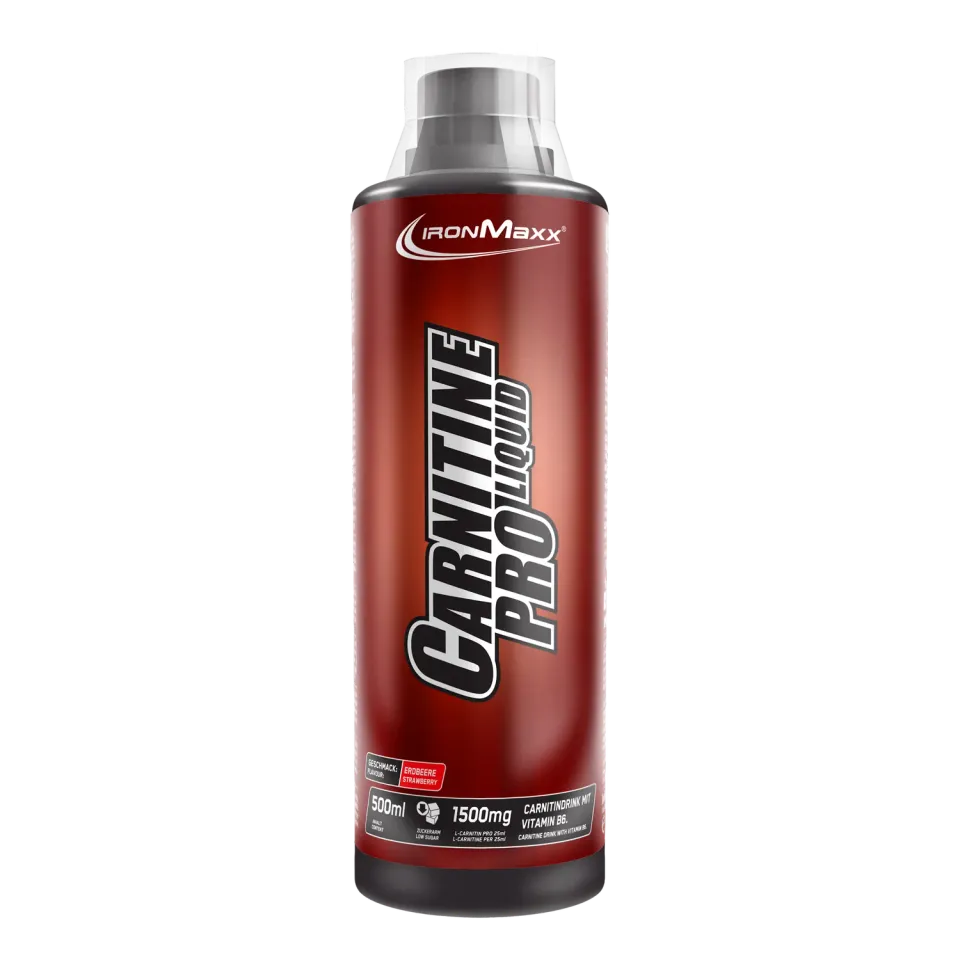 IronMaxx Carnitine Pro Liquid 500ml Erdbeere vegan