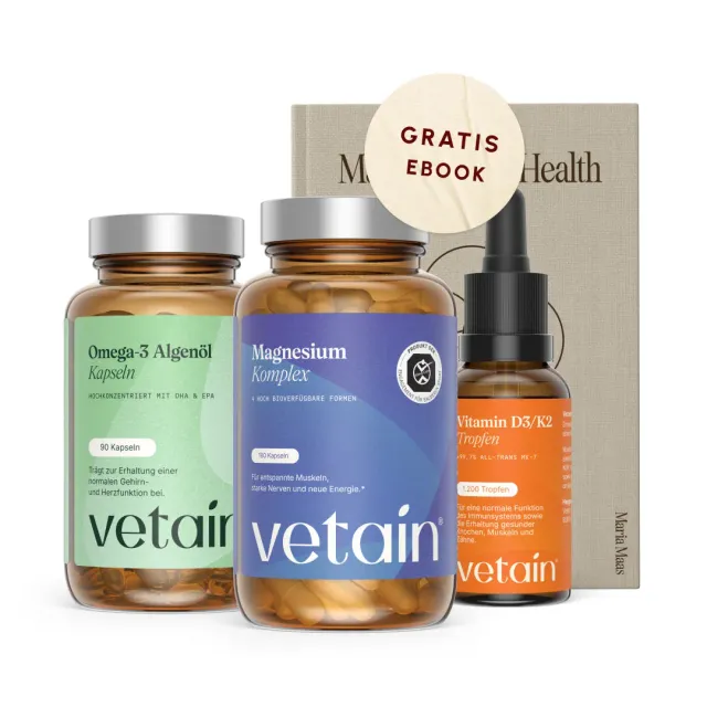 VETAIN Daily Essentials Bundle Omega Magnesium D3K2 Set
