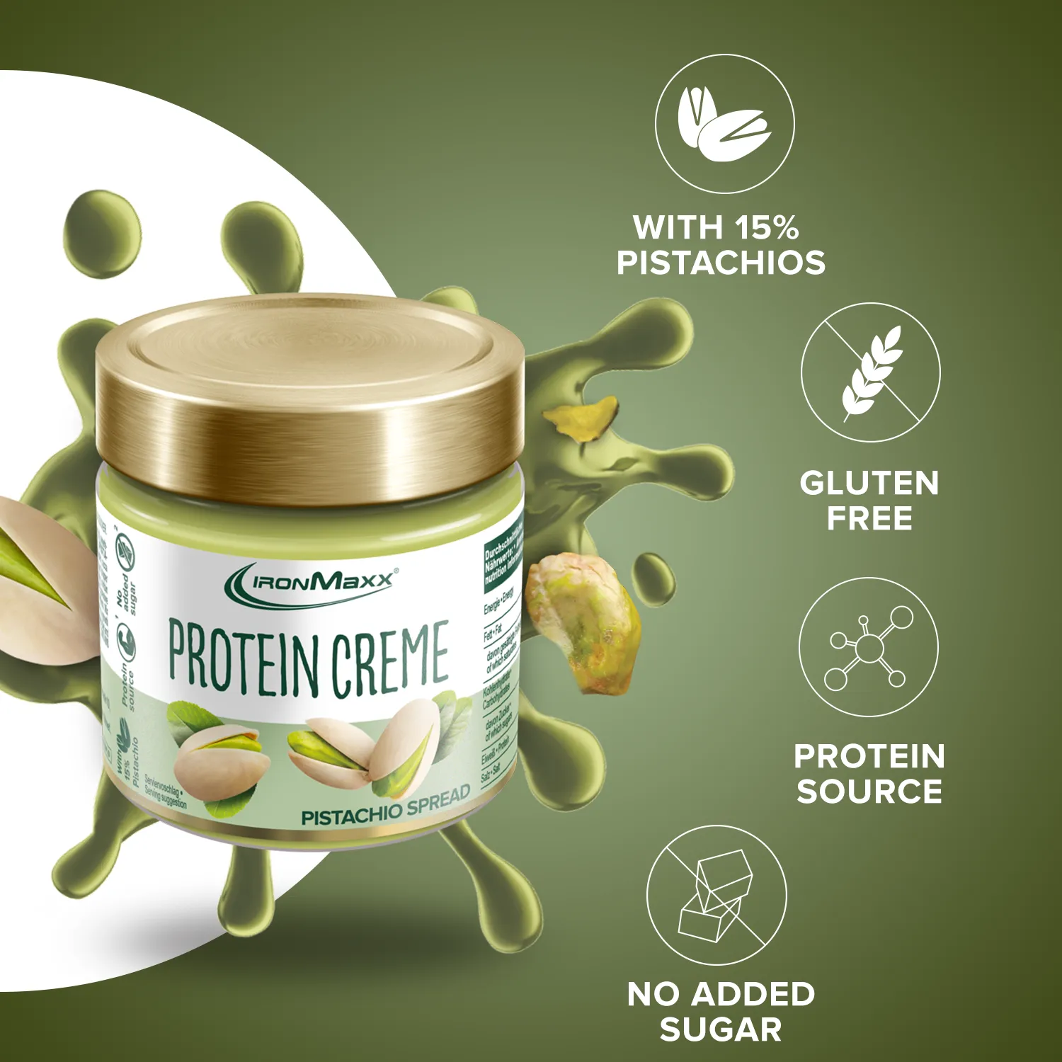 IronMaxx SqueeZero Protein Creme Pistachio 200g zuckerarm