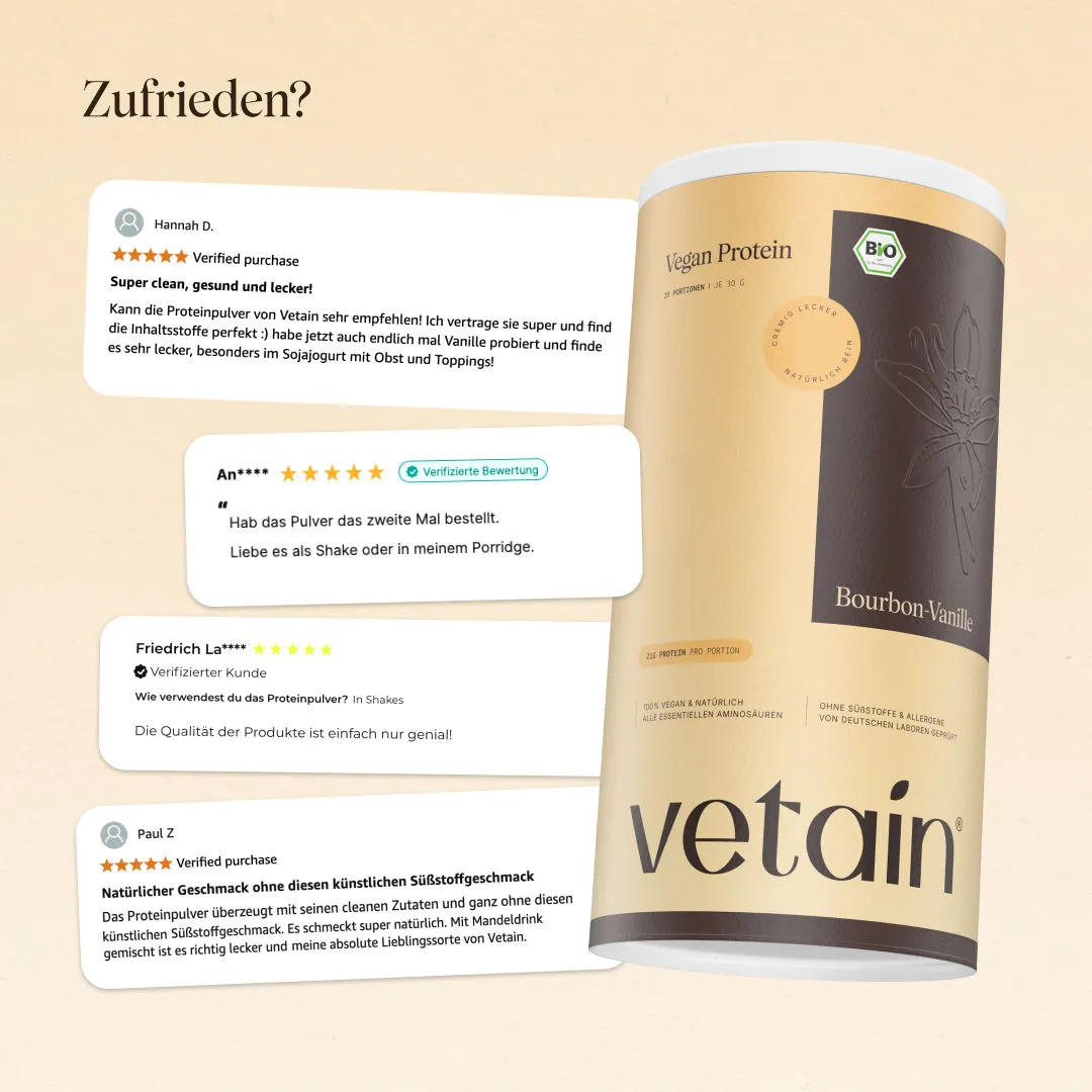 Vetain Vegan Protein Pulver 600g Bio alte Rezeptur