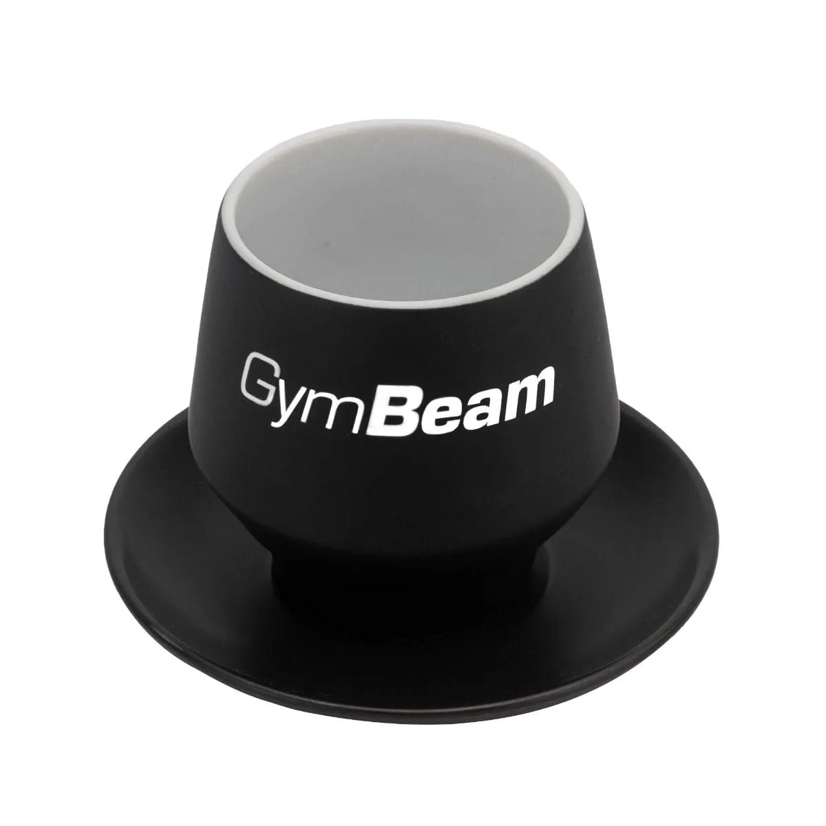 GymBeam Cappuccino Tasse Keramiktasse mit Untertasse matt