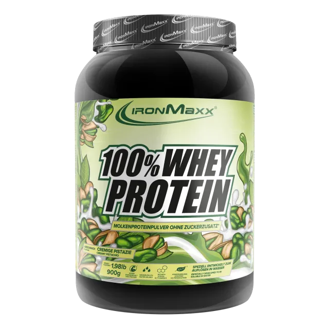IronMaxx 100% Whey Protein Pulver 900g Pistazie cremig