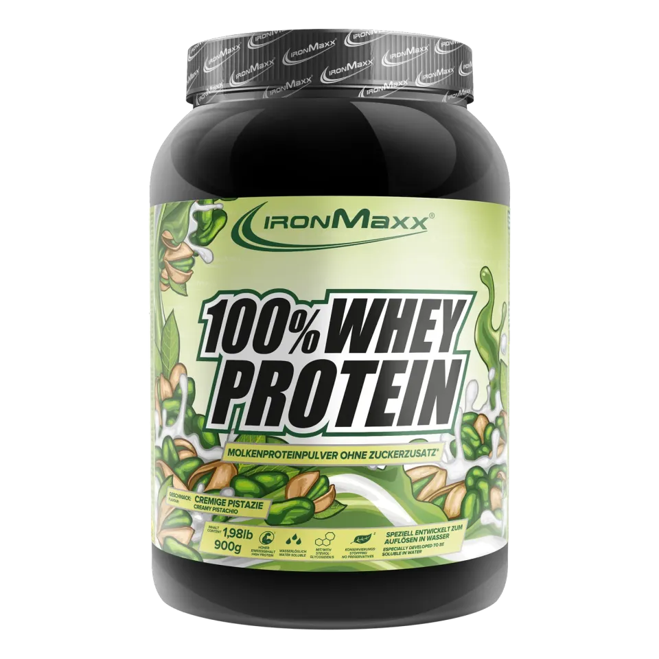 IronMaxx 100% Whey Protein Pulver 900g Pistazie cremig