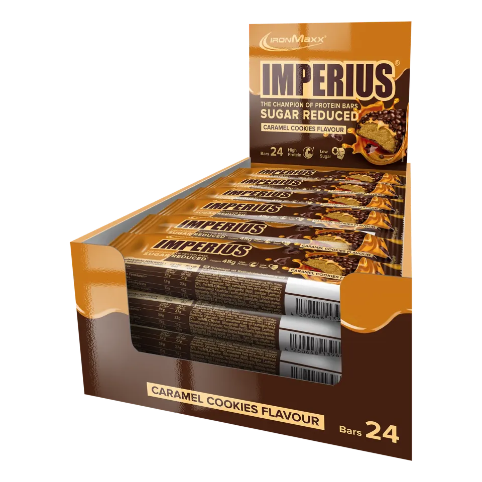 IronMaxx Imperius Proteinriegel Caramel Cookie 24x45g proteinreich
