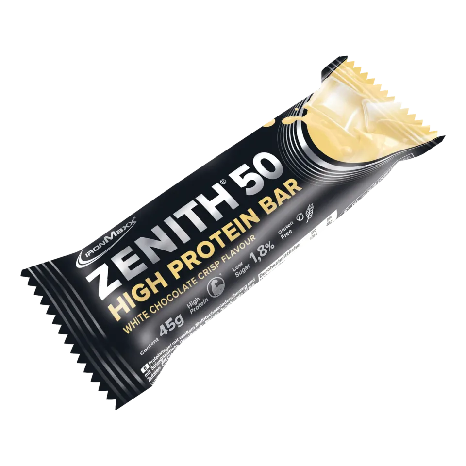 IronMaxx ZENITH 50 Proteinriegel 45g White Chocolate Crisp