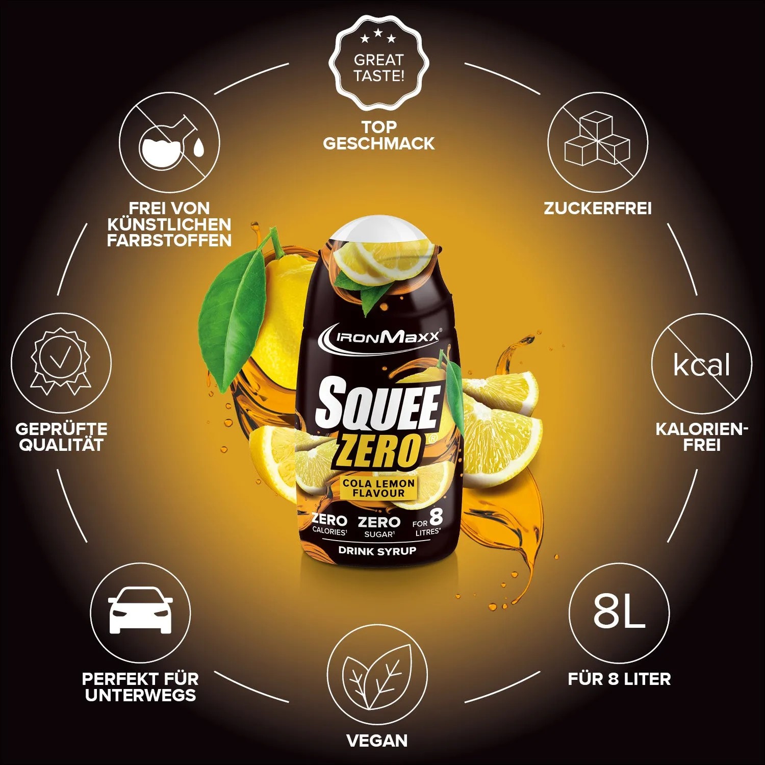 IronMaxx SqueeZero Sirup Cola Lemon 65ml zuckerfrei