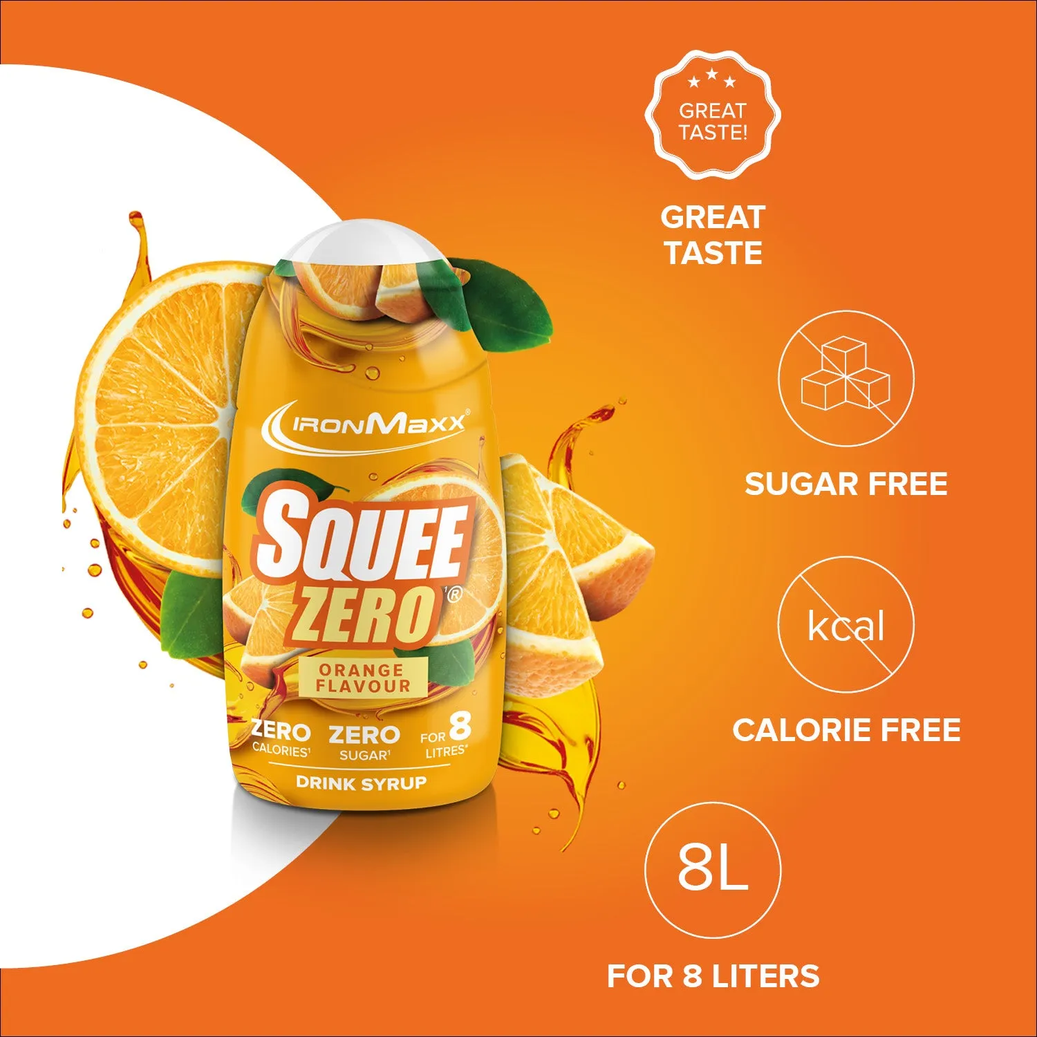 IronMaxx SqueeZero Getränkekonzentrat Orange 65ml zero