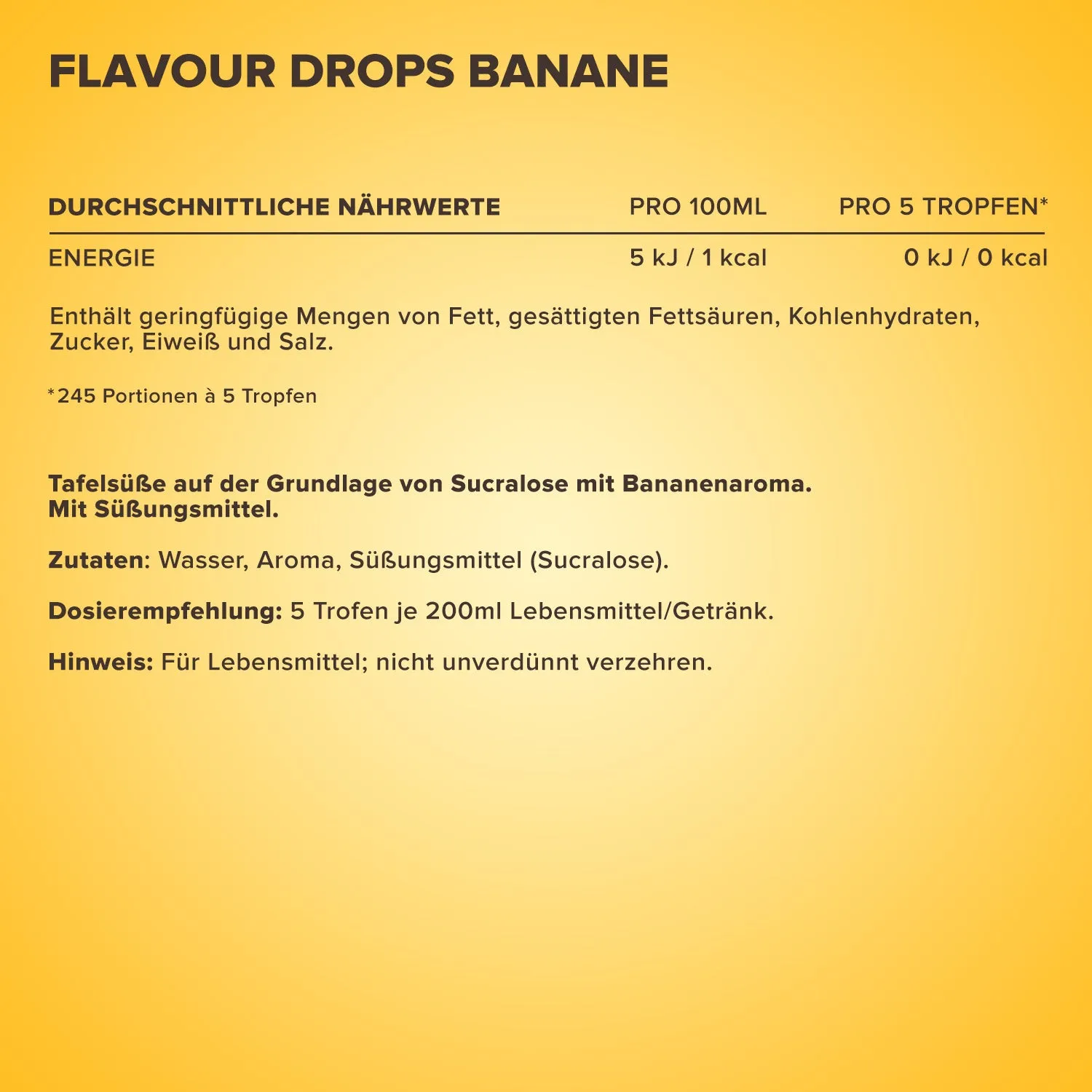 IronMaxx Flavour Drops Banane 50ml zuckerfrei