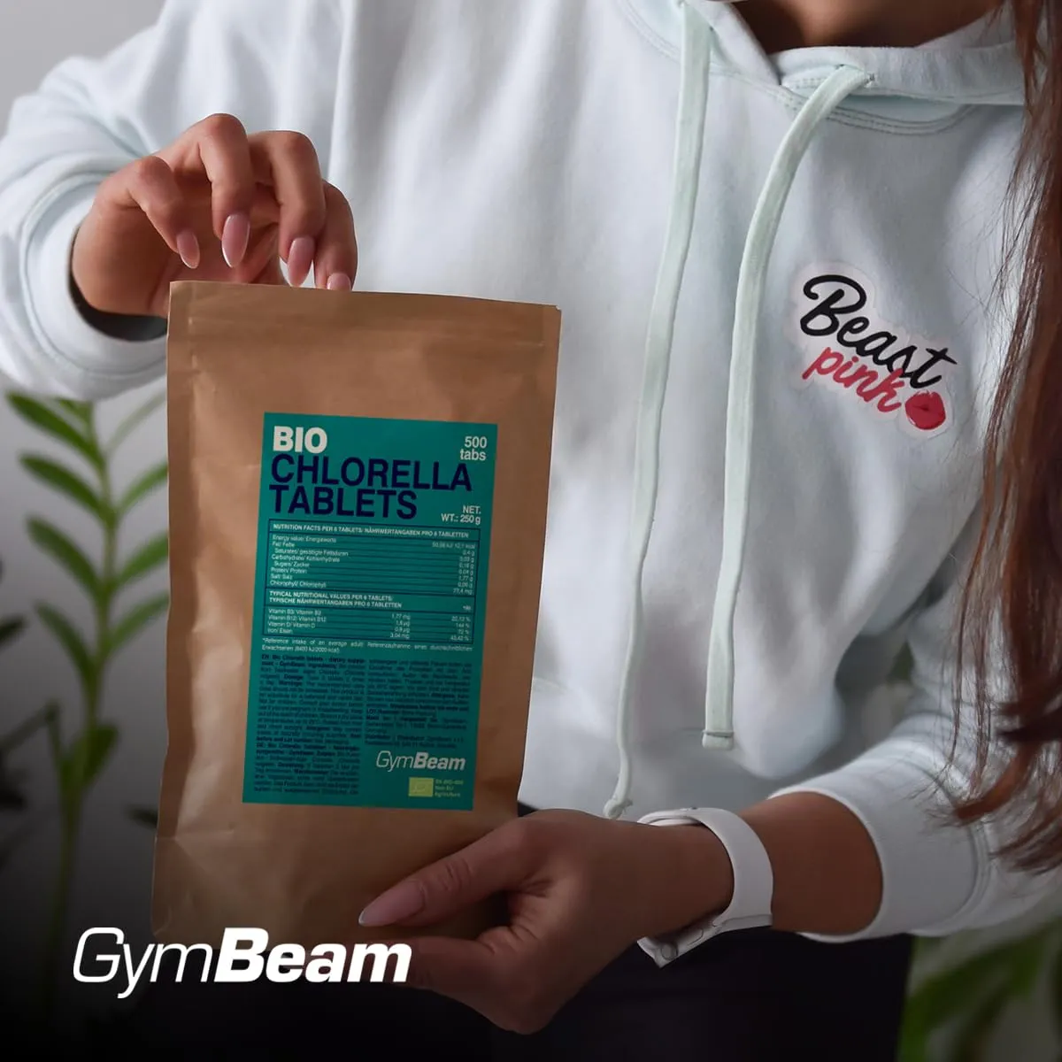 GymBeam Bio Chlorella Tabletten 500 Stk vegan proteinreich