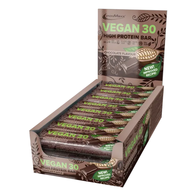 IronMaxx Vegan 30 Riegel Schokolade 24x35 g zuckerarm