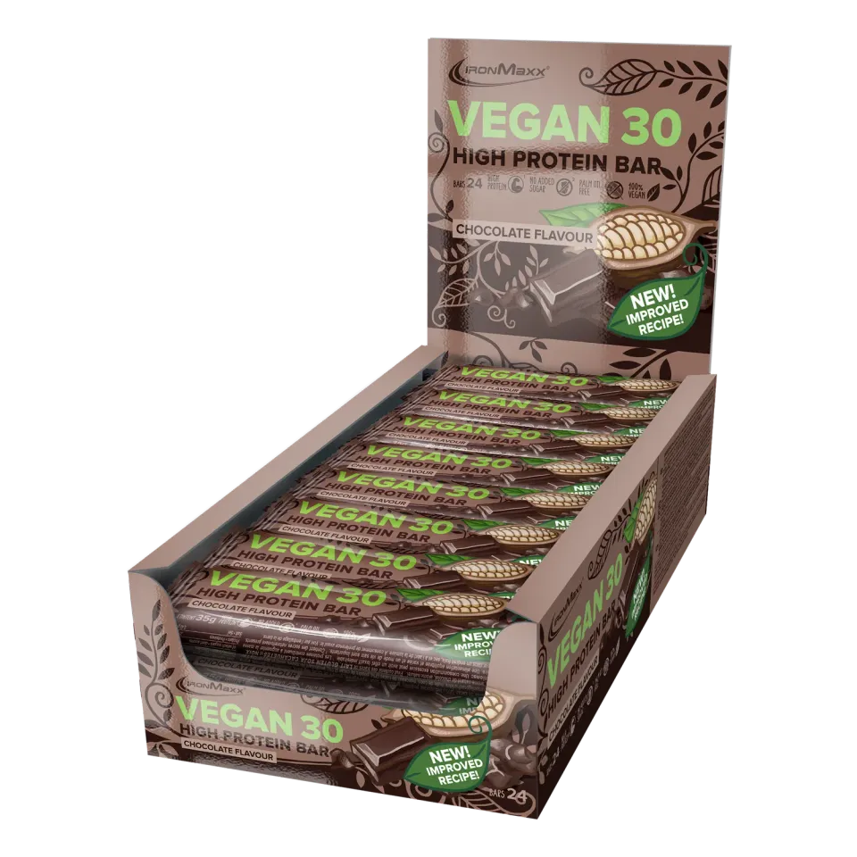 IronMaxx Vegan 30 Riegel Schokolade 24x35 g zuckerarm