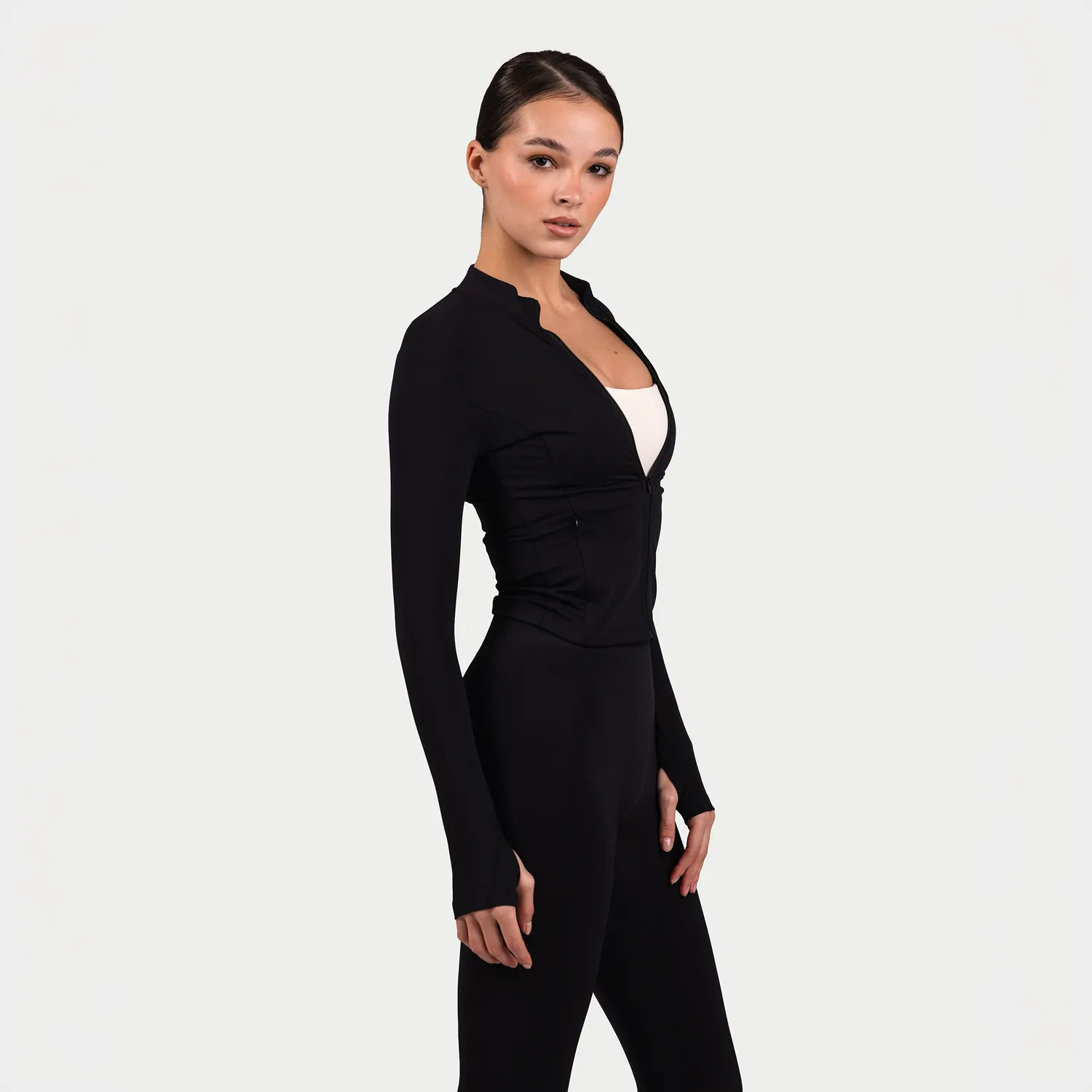 MRIIÀ Sculpt Luxe Soft Active Zip Jacke schwarz Größe wählen