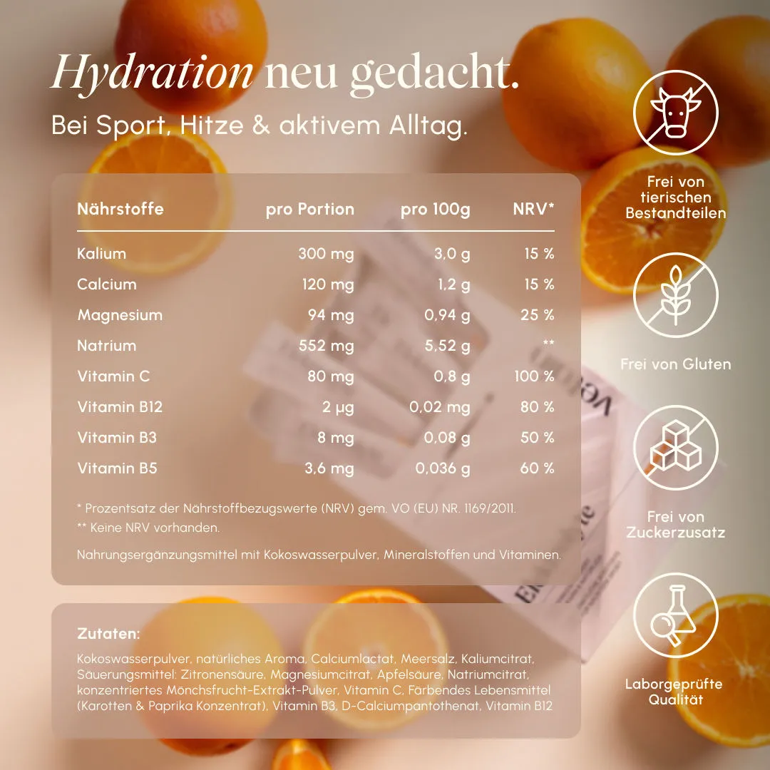 Vetain Elektrolyte Pulver Orange 30er Box isotonisch