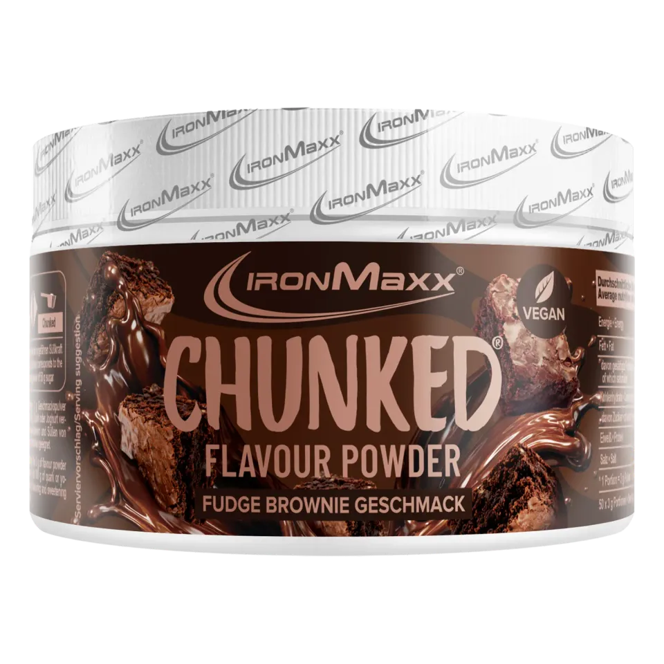 IronMaxx Chunked Geschmackspulver 150g Fudge Brownie mit Stückchen
