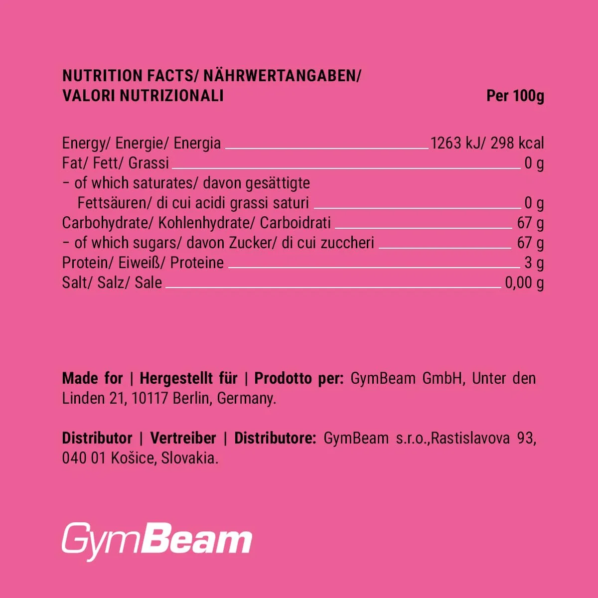 GymBeam Gefriergetrocknete Drachenfrucht 100g ohne Zuckerzusatz