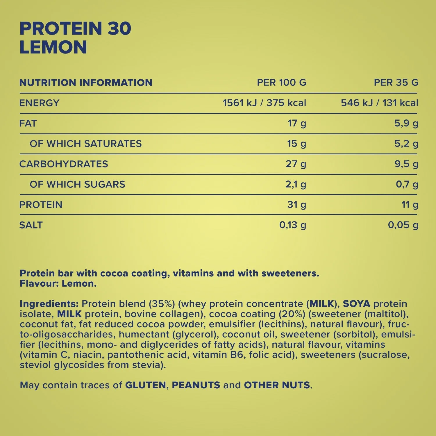 IronMaxx Protein 30 Riegel Lemon 24x35g Box