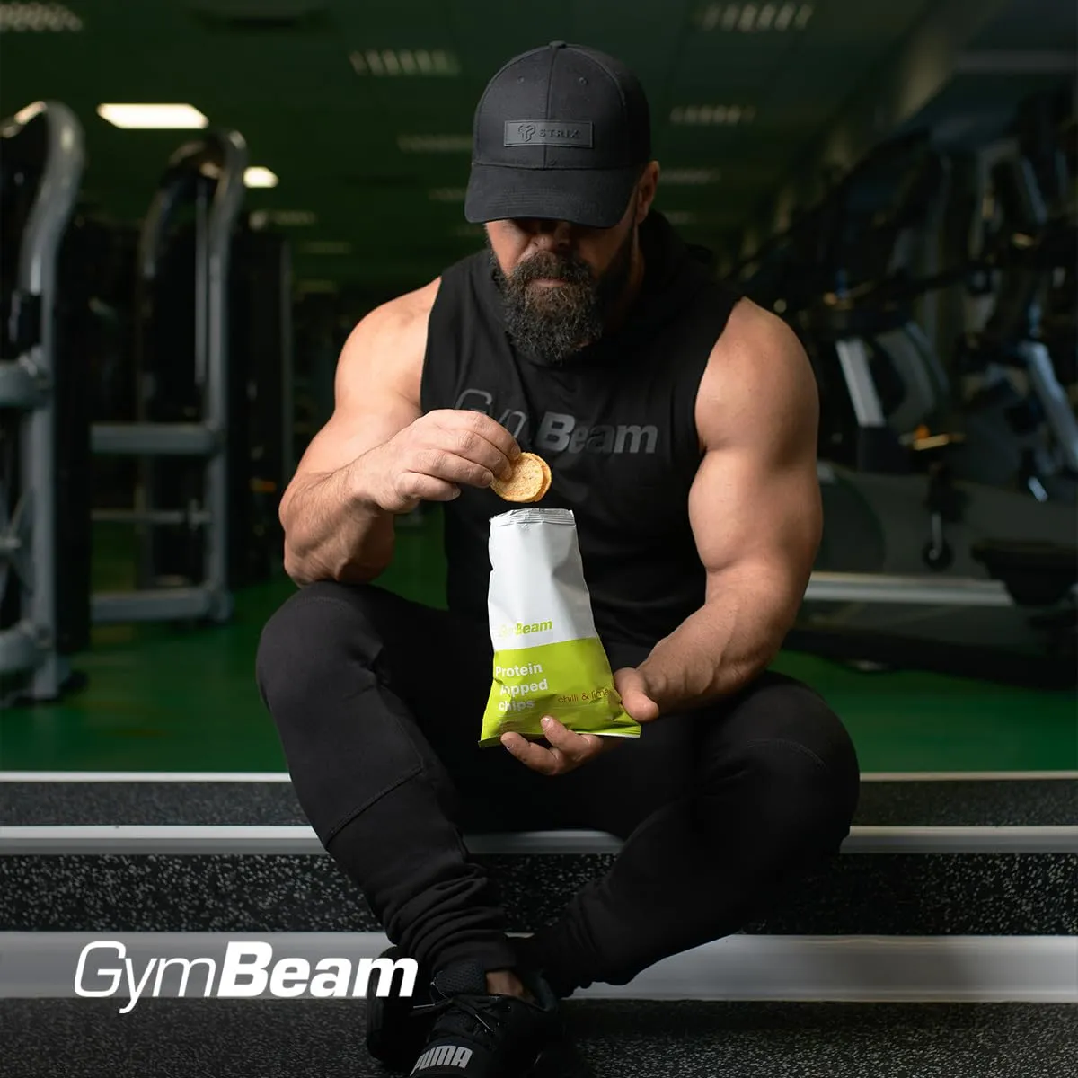 GymBeam Protein Chips Protein-Chips Chilli & Lime 7x40g glutenfrei