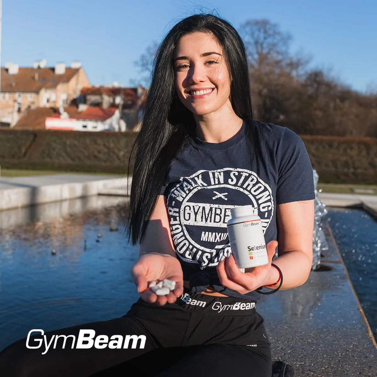 GymBeam Selen Tabletten hochdosiert vegan 90 Kapseln