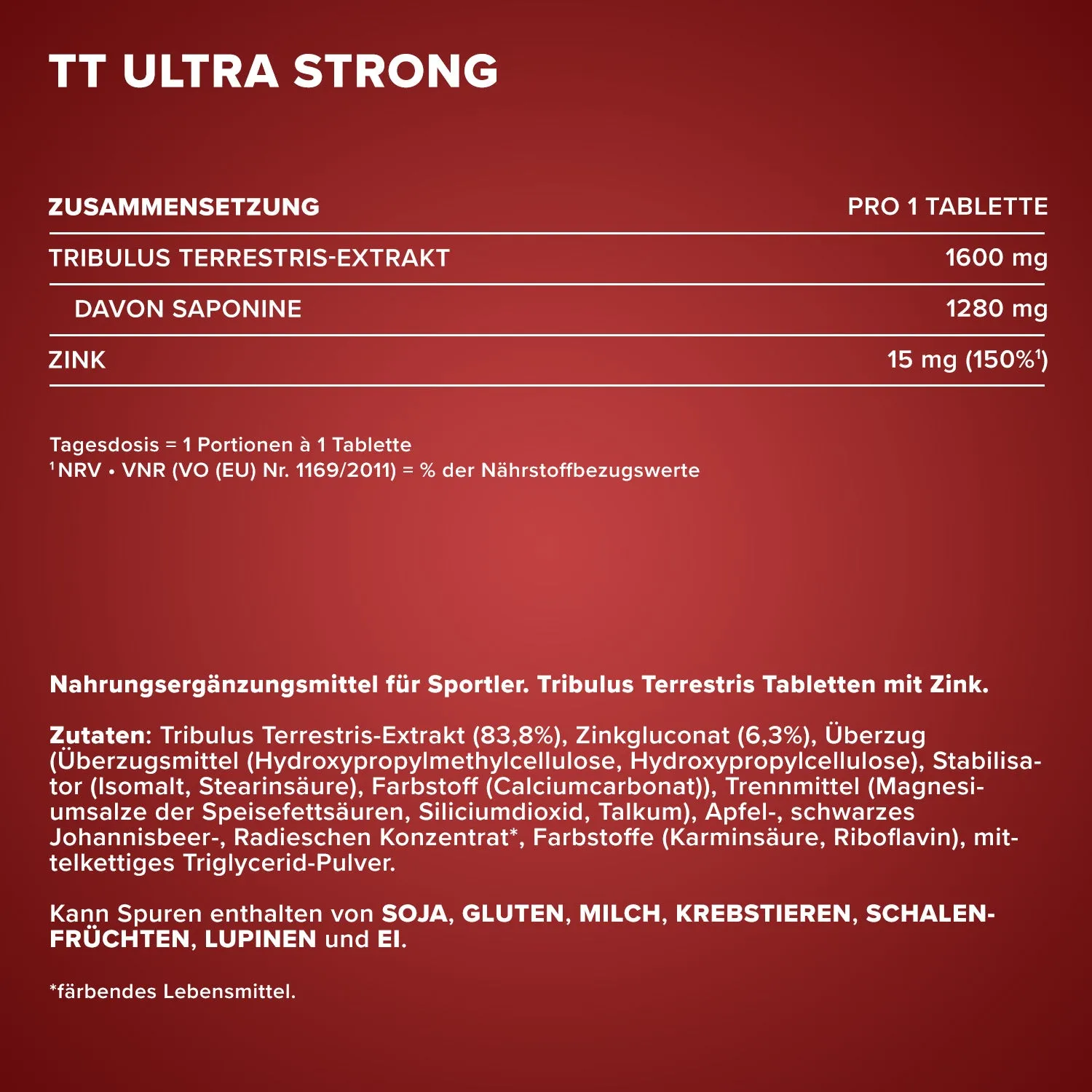 IronMaxx TT Ultra Strong Testo-Booster 90 Tabletten mit Zink