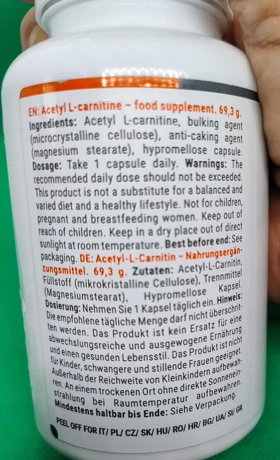 GymBeam Acetyl L-Carnitin Kapseln 90 Stk 500mg vegan