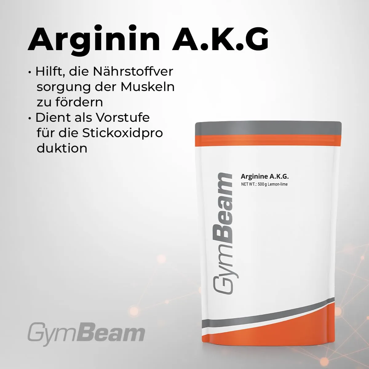 GymBeam Arginin A.K.G Pulver 500g Zitrone Limette Instant