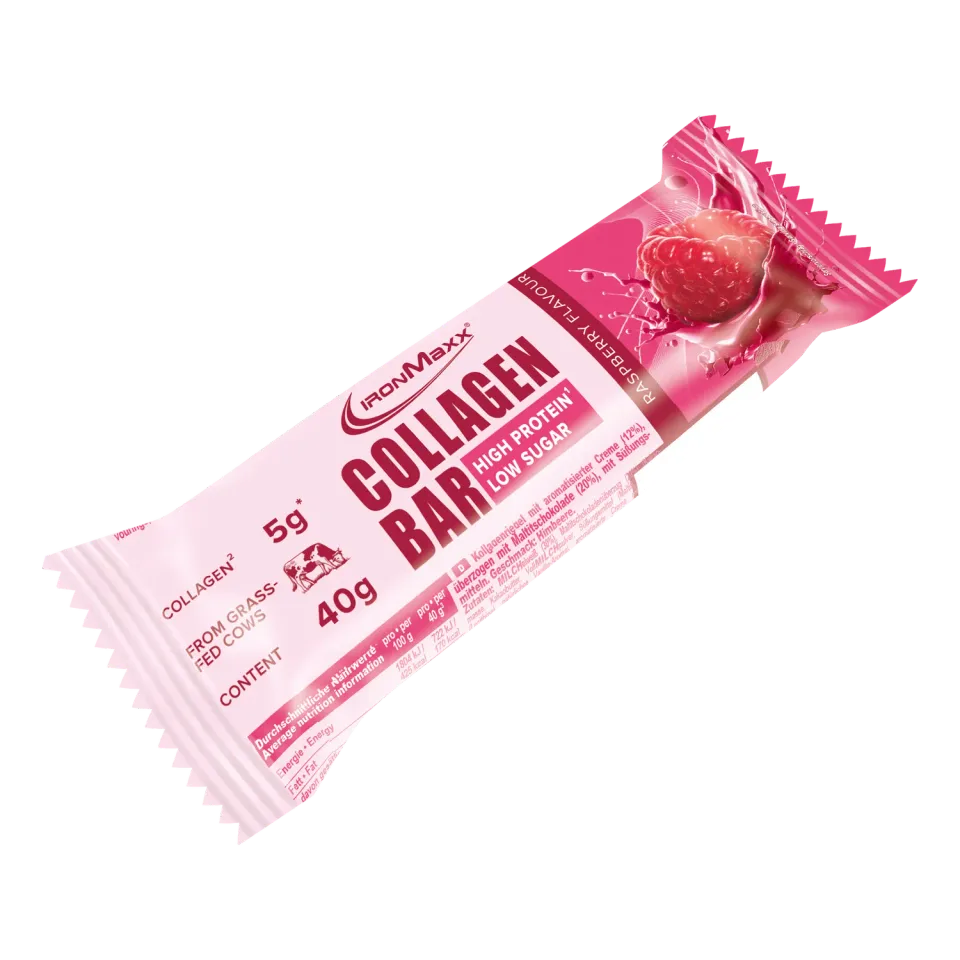 IronMaxx Collagen Bar Raspberry Proteinriegel 40g Kollagen