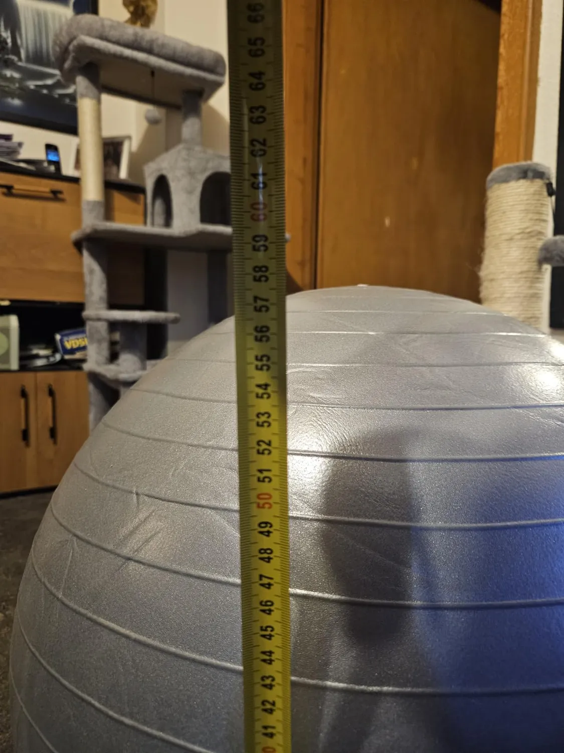 GymBeam Gymnastikball 85cm Sitzball Blau mit Pumpe