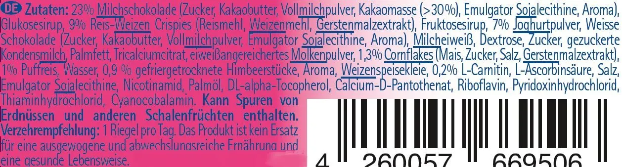Inkospor Active Crunchy Riegel Himbeere 24x35g