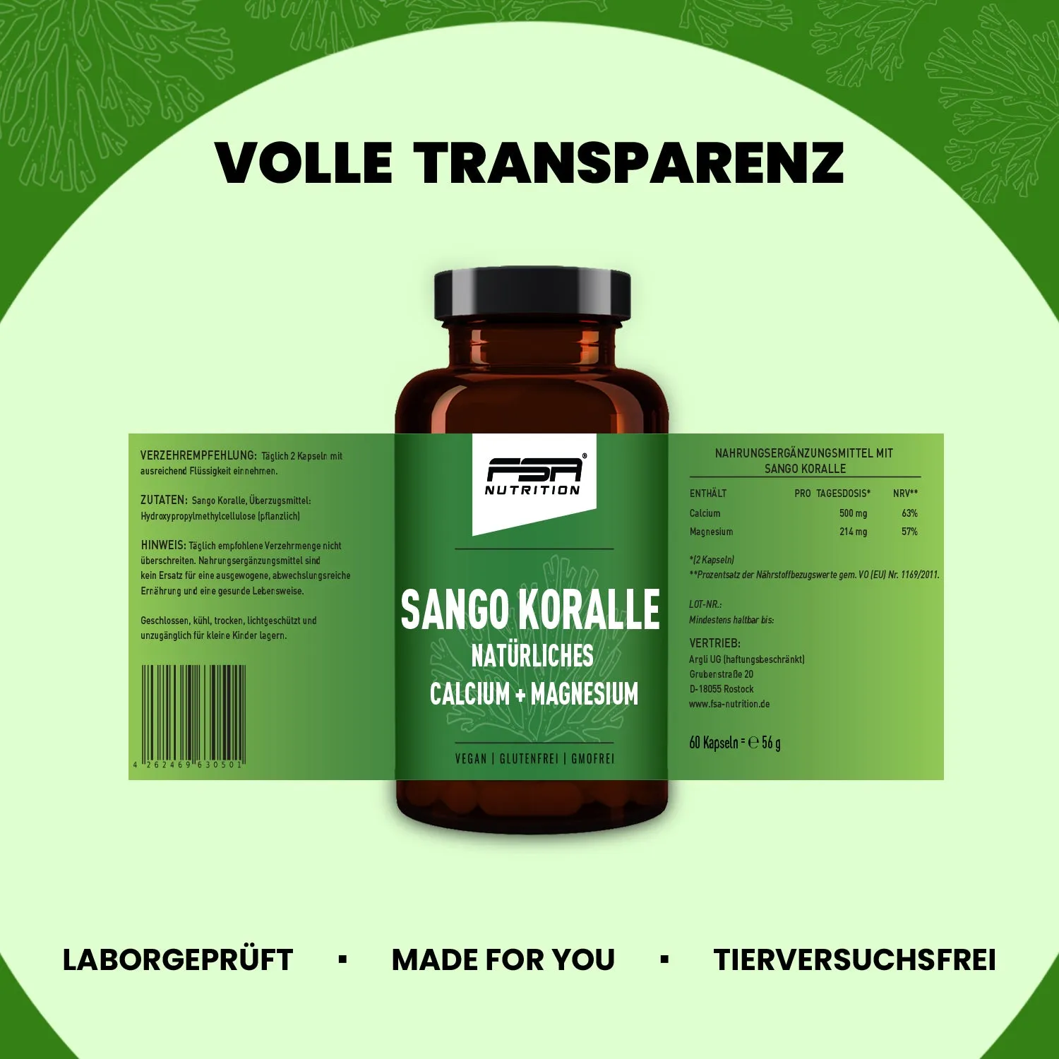 FSA Nutrition Sango Koralle Calcium Magnesium Kapseln