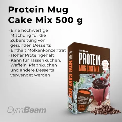 GymBeam Protein Mug Cake Mix 500g Chocolate Choco Chips