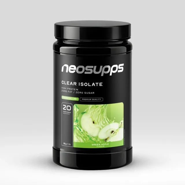 Neosupps Clear Isolate Green Apple 500g zuckerfrei