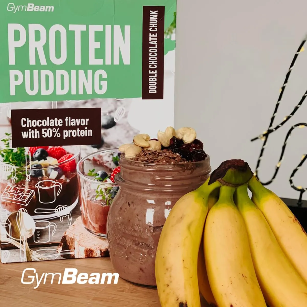 GymBeam Proteinpudding Pulver 500g Schokolade 50% Protein