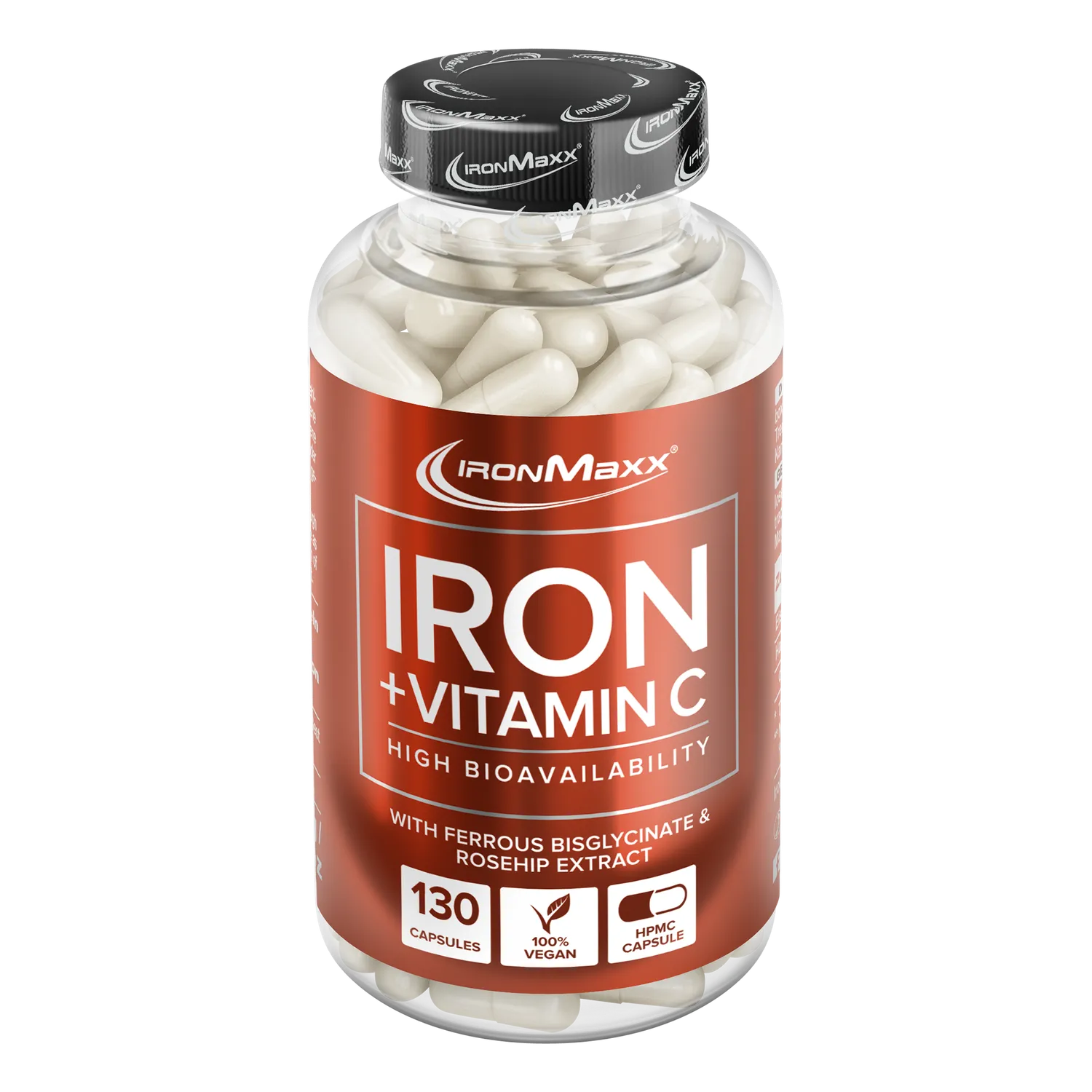 IronMaxx Iron Vitamin C Kapseln 130 Stk vegan 40 mg Eisen