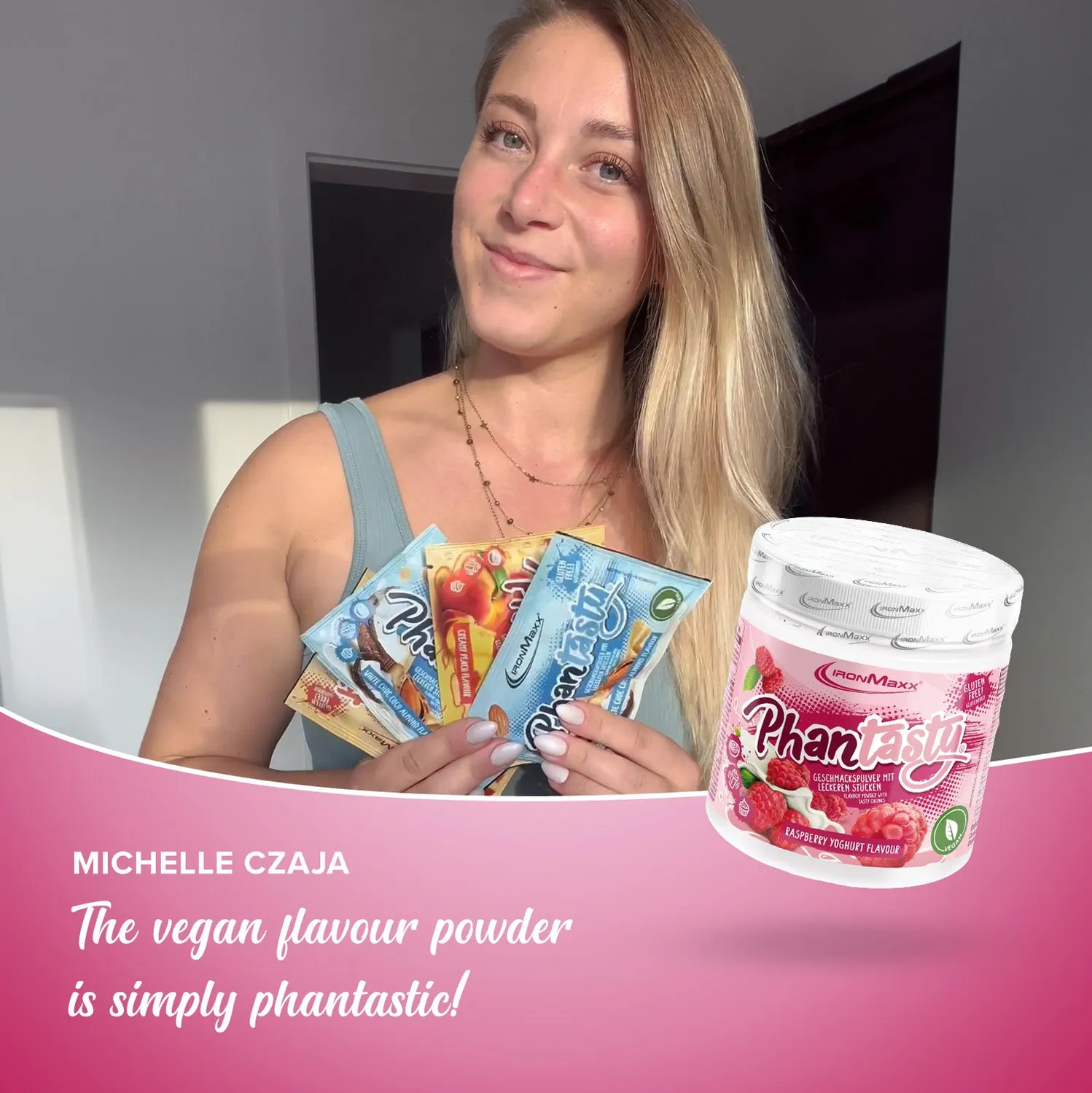 IronMaxx Phantasty Geschmackspulver Raspberry Yogurt 250g vegan