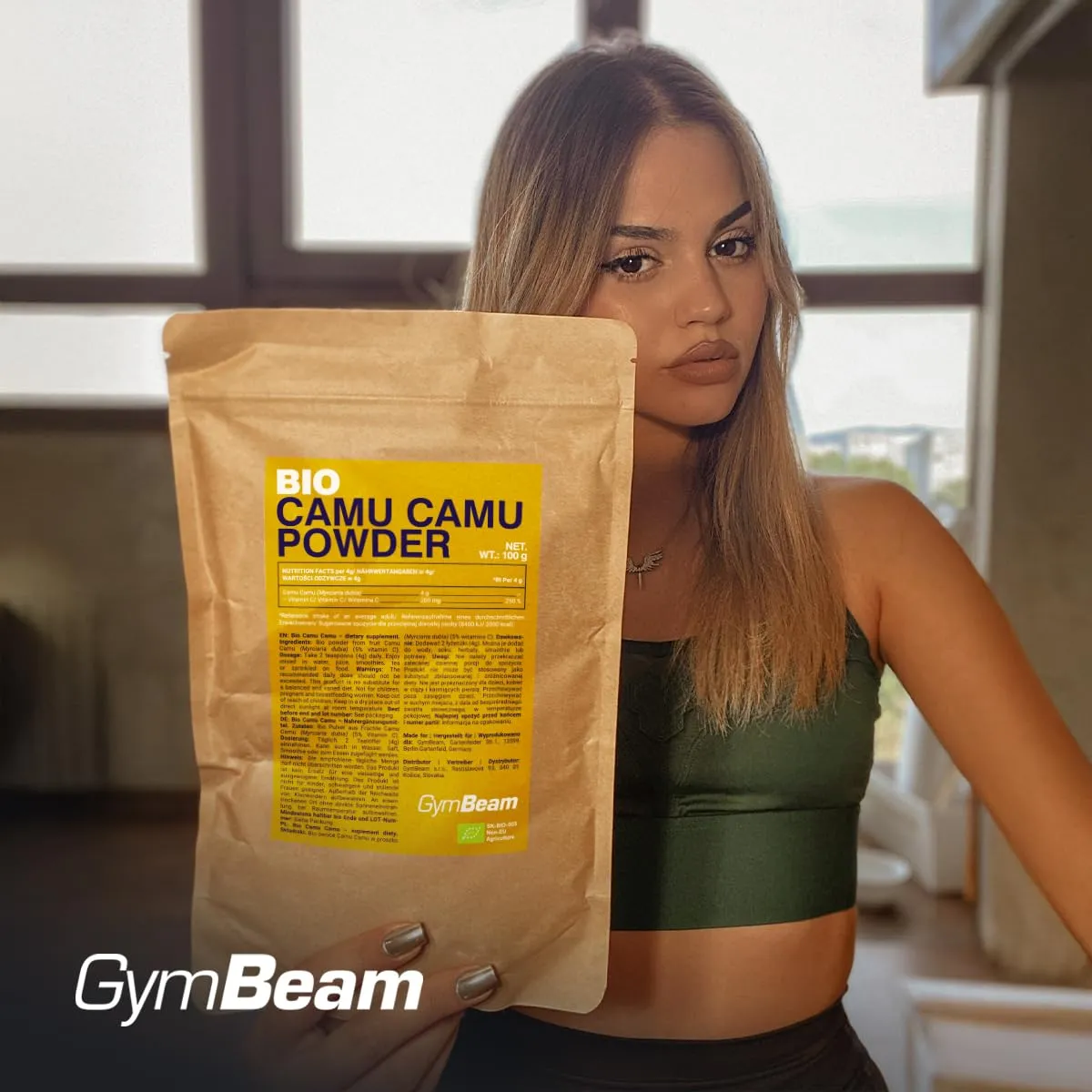 GymBeam Camu Camu Pulver Bio 100 g 200 mg Vitamin C
