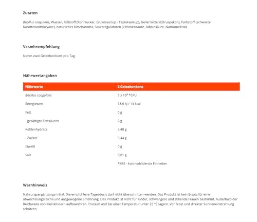 GymBeam Probiotische Gummies 60 Caps Darm 10 Mrd Kulturen
