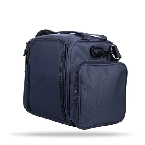 GymBeam FIT Prep Essenstasche Navy Blue mit 3 Behältern isoliert