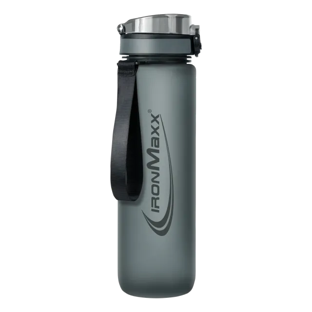 IronMaxx Sport Water Bottle Trinkflasche 1000ml Ash Grey
