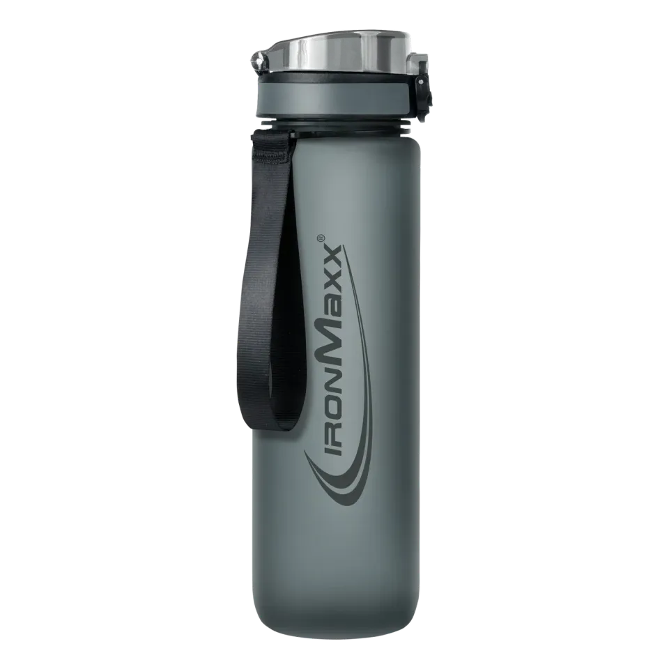 IronMaxx Sport Water Bottle Trinkflasche 1000ml Ash Grey