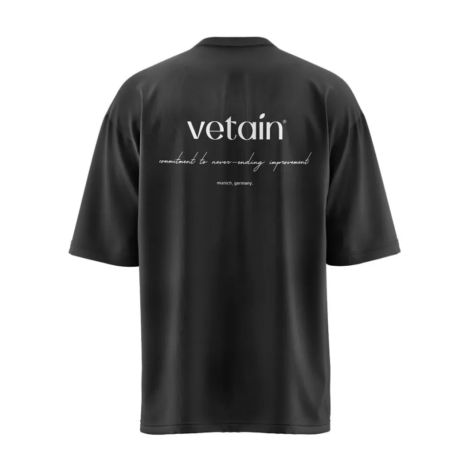Vetain Team T-Shirt Baumwolle schwarz Größe M