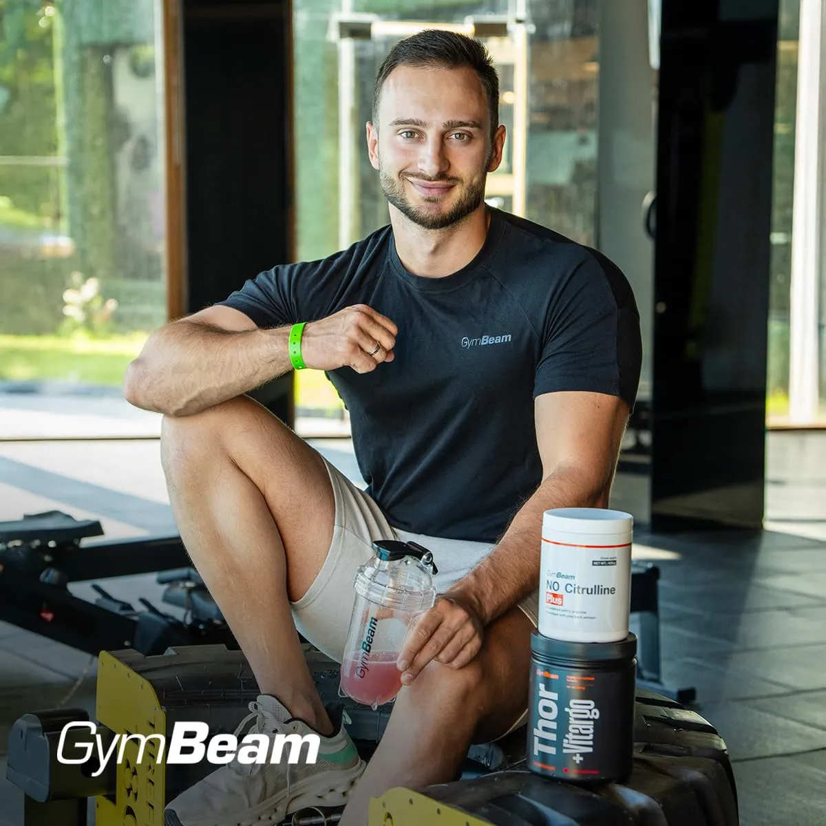 GymBeam NO Citrulline Plus Pre-Workout Pulver 420g Grüner Apfel koffeinfrei